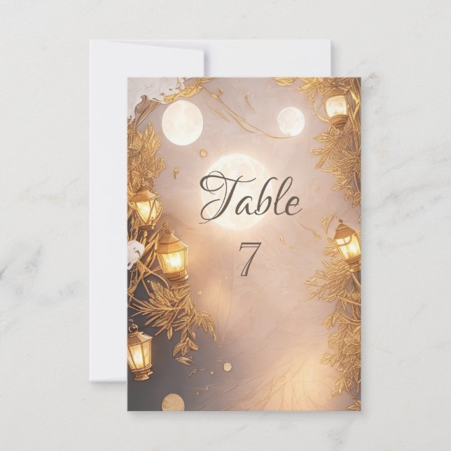 Invitación Elegante ramas Rústicas Linterna (Anverso)