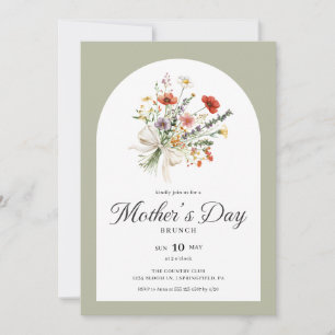 Invitación Elegante ramo floral para el desayuno del Día de l