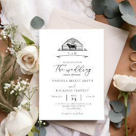 Invitación Elegante Rancho Boda de Cowboy del País Occidental