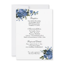Elegante recepción clásica de Rosas azules de boda