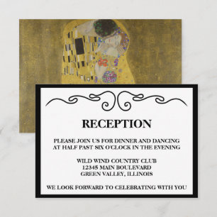 Invitación Elegante Recepción de Boda "El Beso"