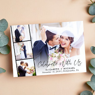 Invitación Elegante recepción de boda fotográfica