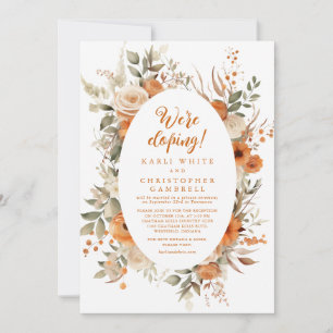 Invitación Elegante recepción de Elopement con aroma floral d