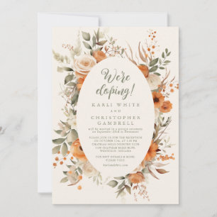 Invitación Elegante recepción Rubor Elopement de Marfil Flora