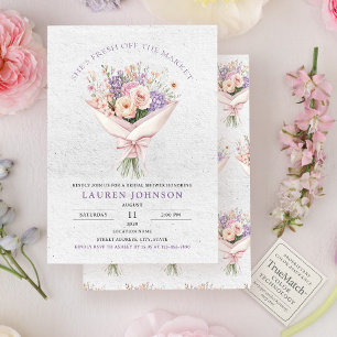 Invitación Elegante recién salida del mercado de la novia flo