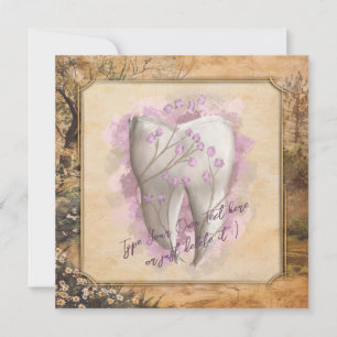 Invitación Elegante regalo odontológico antiguo de moda