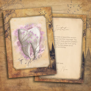 Invitación Elegante regalo odontológico antiguo de moda