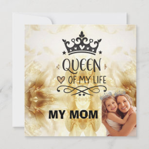 Invitación Elegante Reina de mi Vida - Mi mamá