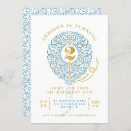 Invitación Elegante Relieve metalizado Faux Lacy Balloon Fies