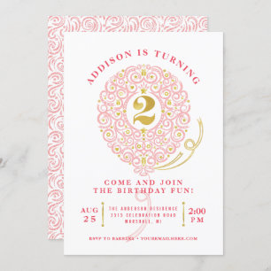 Invitación Elegante Relieve metalizado Faux Lacy Balloon Fies