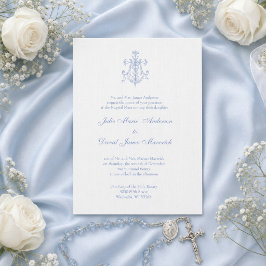 Invitación Elegante Religioso Católico Boda María