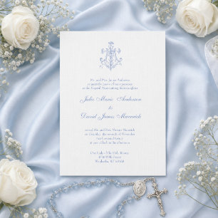 Invitación Elegante Religioso Católico Boda María