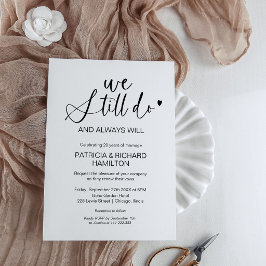 Invitación Elegante renovamos los votos matrimoniales