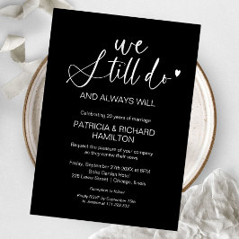 Invitación Elegante renovamos los votos matrimoniales