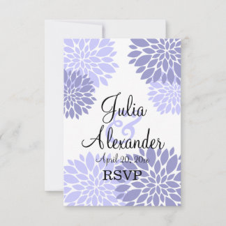 Invitación Elegante respuesta de boda con explosión floral de
