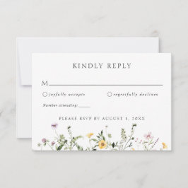 Invitación Elegante respuesta RSVP de la boda de la vegetació
