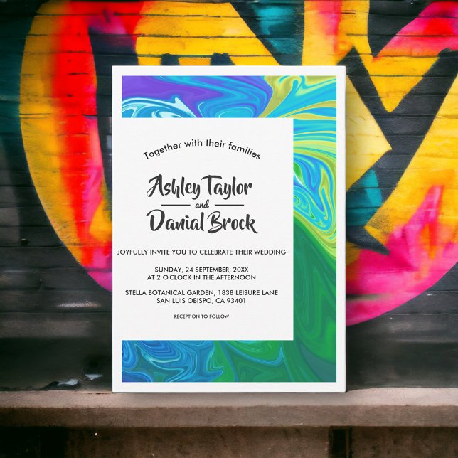 Invitación Elegante Resumen Bella Artes Boda artístico modern (Subido por el creador)