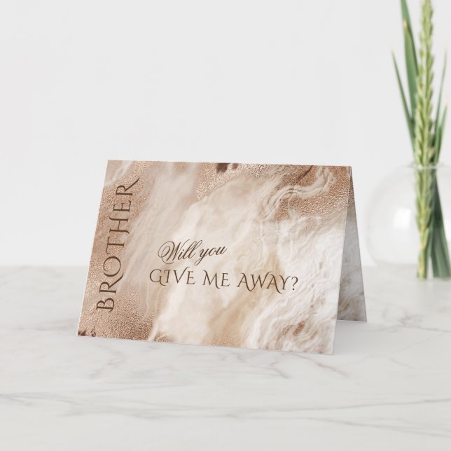 Invitación Elegante Resumen De Oro Que Me Darás. (Anverso)