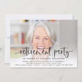 Invitación Elegante retiro de guión de superposición de foto