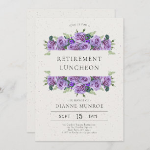 Invitación Elegante retiro floral de Lilac Minimalista