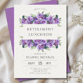 Invitación Elegante retiro floral de Lilac Minimalista