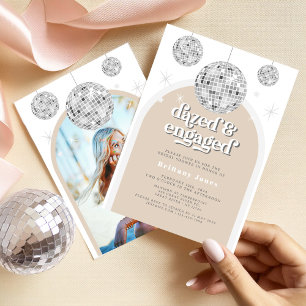 Invitación Elegante retro disco Groove Bridal Shower foto