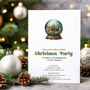 Invitación Elegante reunión de la bola de Navidad victoriana