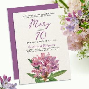 Invitación Elegante Rhododendron Purple Garden Flor 70