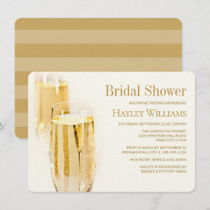 Invitación Elegante rico vino Degustación Bridal Ducha Invita