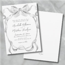 Invitación Elegante Romántico Bello Caligrafiado Caprichoso B