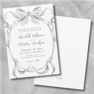 Invitación Elegante Romántico Bello Caligrafiado Caprichoso B