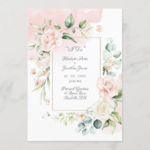 Elegante Romántico Boda de escritura de acuarela f