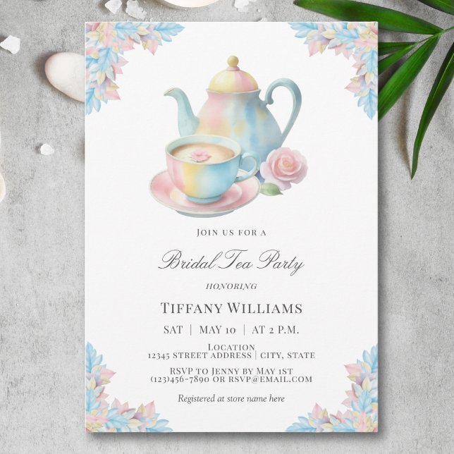 Invitación Elegante Romántico Bridal Tea Fiesta Bridal Ducha (Subido por el creador)