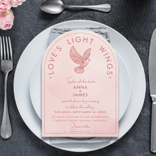 Invitación Elegante Romeo Mínimo Moderno y Julieta Cita Rosa