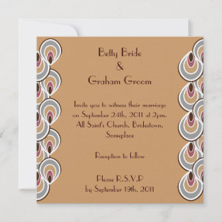 Invitación Elegante ropa de cama de estilo beige y marrón