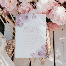Invitación Elegante Rosa agitado Mauve Rubor Bridal Shower