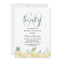 Elegante Rosa Blanca Eucalyptus Flora 60 cumpleaño