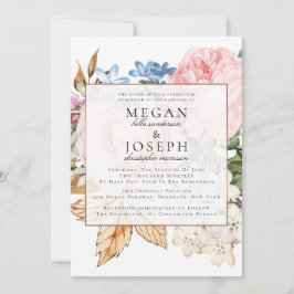 Invitación Elegante Rosa Boda