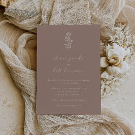Invitación Elegante Rosa Boda mínimo