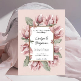 Invitación Elegante Rosa  Boda Rubor