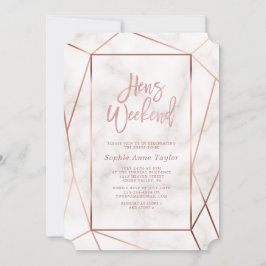 Invitación Elegante Rosa de la Fiesta de la Bachelorette del 