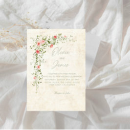 Invitación Elegante Rosa de la fiesta de la boda de la corona