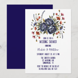 Invitación Elegante Rosa de la Marina y Boda de Terracota Flo