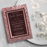 Invitación Elegante rosa de oro burdeos purpurina Sweet 16<br><div class="desc">Un elegante y moderno purpurina abstracto de color rosa y burdeos Sweet 16 Birthday Party Invitation es perfecto para cualquier ceremonia elegante y sofisticada. Este exquisito y elegante diseño de moda es perfecto para un chica moderno y elegante. Personalizar este diseño con su propio mensaje e información personalizada. Todos los...</div>