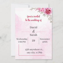 Elegante Rosa Flor Boda personalizado