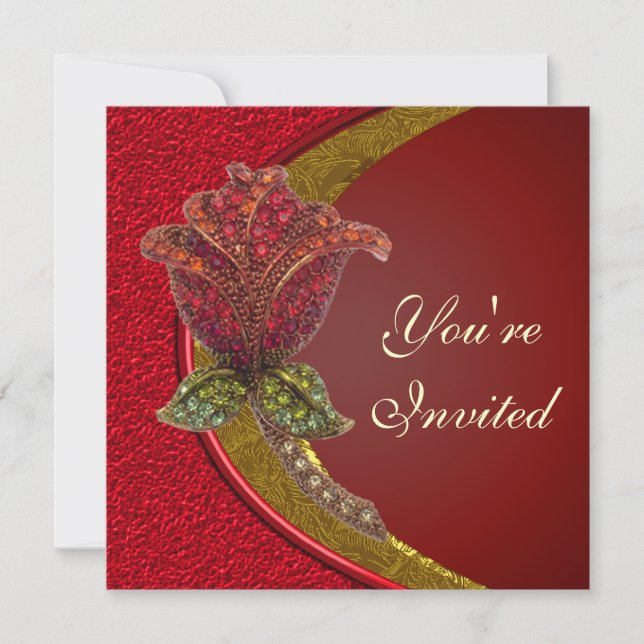 Invitación Elegante Rosa-invitación (Anverso)