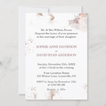 Elegante Rosa Minimalista Oro lava Boda Formal