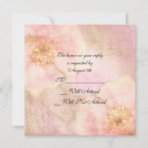 Invitación Elegante Rosa Moda de cabaña Floral R.S.V.P.