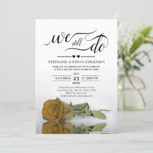 Invitación Elegante Rosa Ochre De Oro Que Aún Vemos Renovació