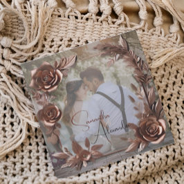 Invitación Elegante Rosa Personalizado de oro foto lujoso Bod